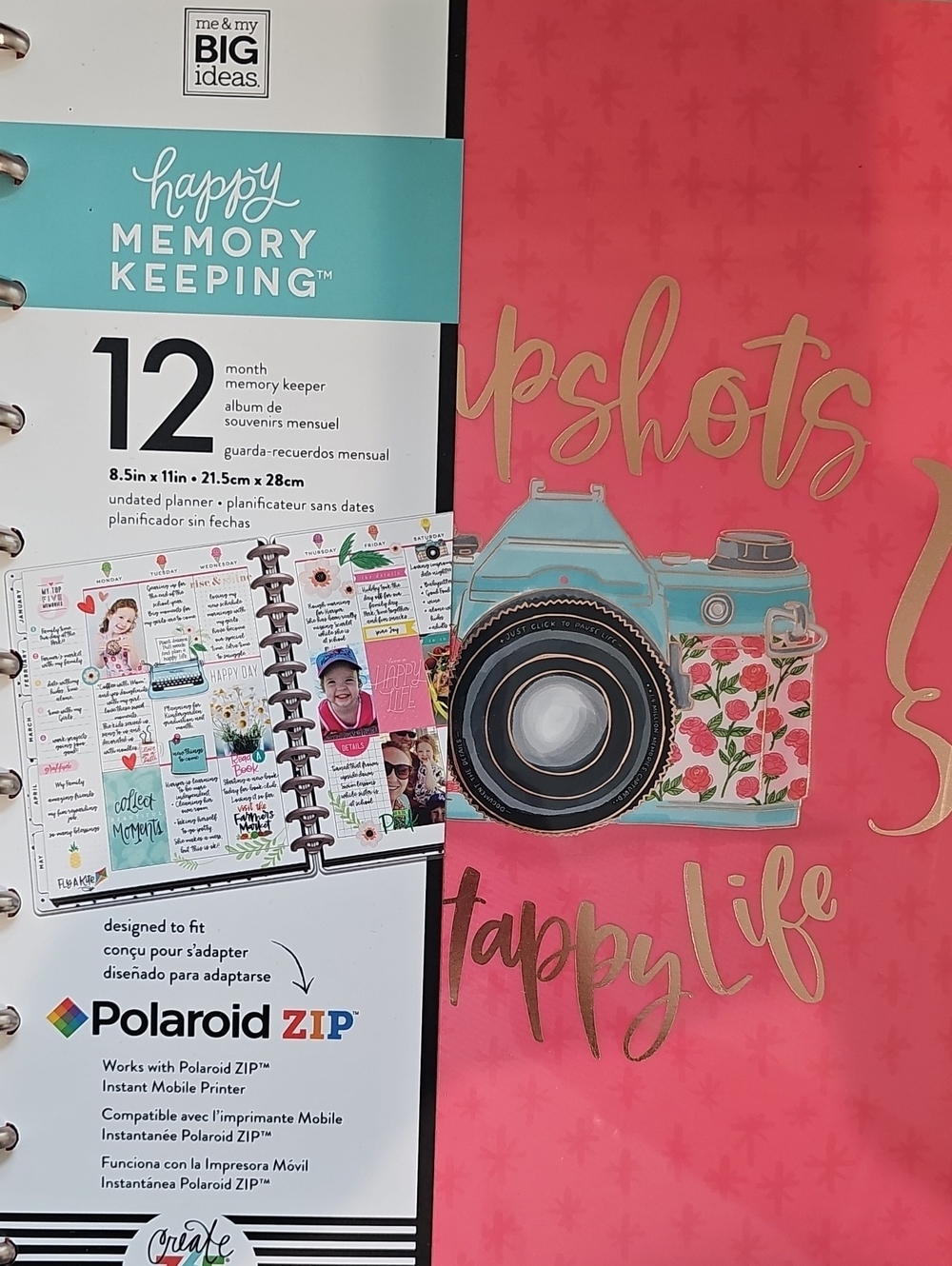 Polaroid Pink & Teal Camera Memory Keeper